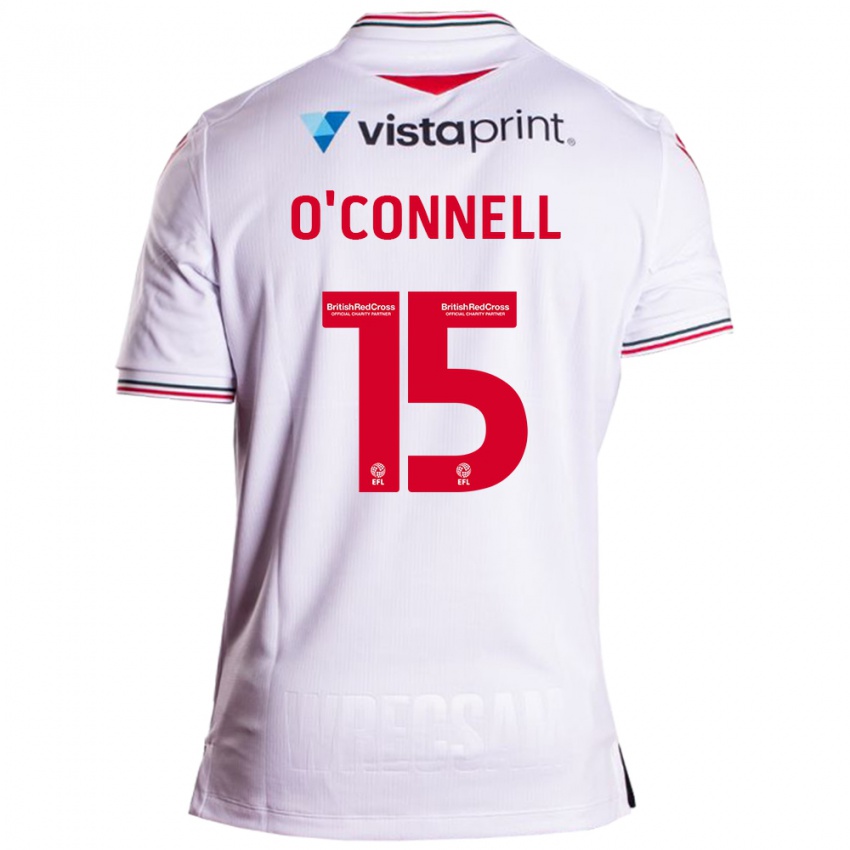 Dzieci Eoghan O'connell #15 Biały Wyjazdowa Koszulka 2023/24 Koszulki Klubowe