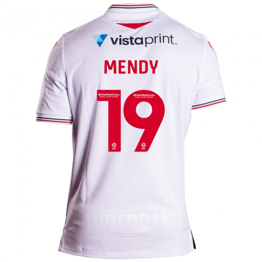 Dzieci Jacob Mendy #19 Biały Wyjazdowa Koszulka 2023/24 Koszulki Klubowe