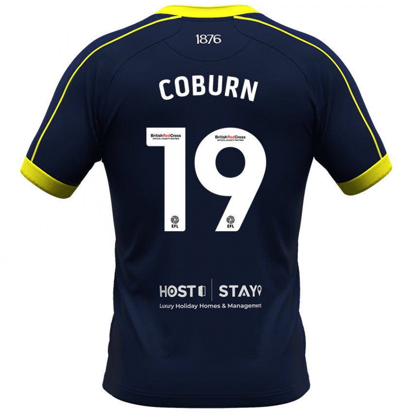 Dzieci Josh Coburn #19 Marynarka Wojenna Wyjazdowa Koszulka 2023/24 Koszulki Klubowe