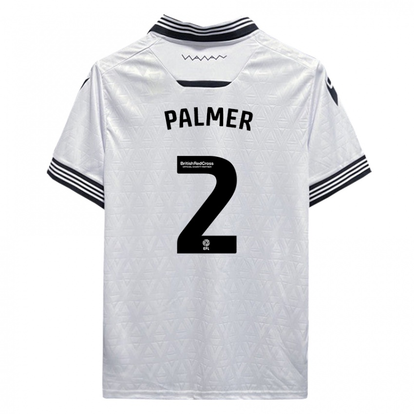 Dzieci Liam Palmer #2 Biały Wyjazdowa Koszulka 2023/24 Koszulki Klubowe