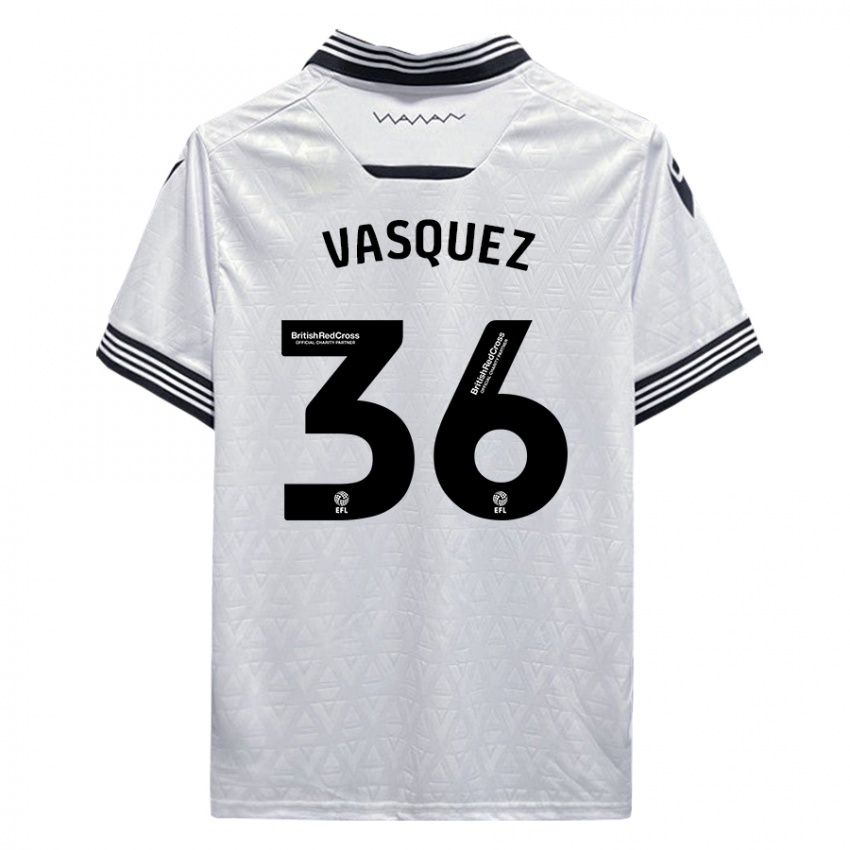 Dzieci Devis Vásquez #36 Biały Wyjazdowa Koszulka 2023/24 Koszulki Klubowe