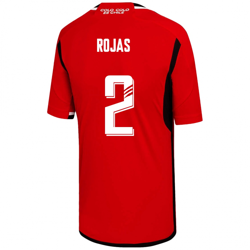 Dzieci Jeyson Rojas #2 Czerwony Wyjazdowa Koszulka 2023/24 Koszulki Klubowe