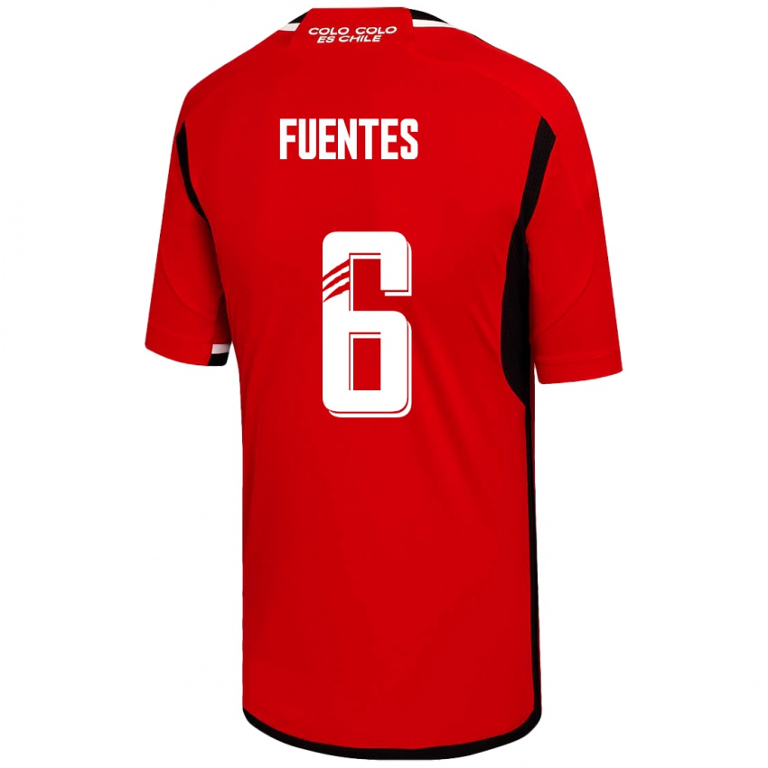 Dzieci César Fuentes #6 Czerwony Wyjazdowa Koszulka 2023/24 Koszulki Klubowe