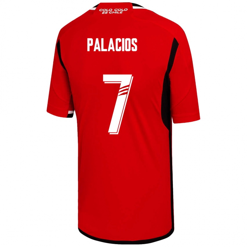 Dzieci Carlos Palacios #7 Czerwony Wyjazdowa Koszulka 2023/24 Koszulki Klubowe