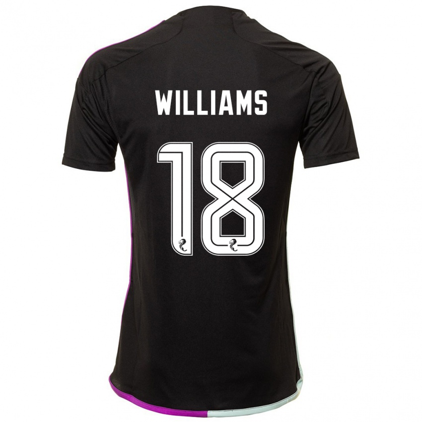 Dzieci Rhys Williams #18 Czarny Wyjazdowa Koszulka 2023/24 Koszulki Klubowe