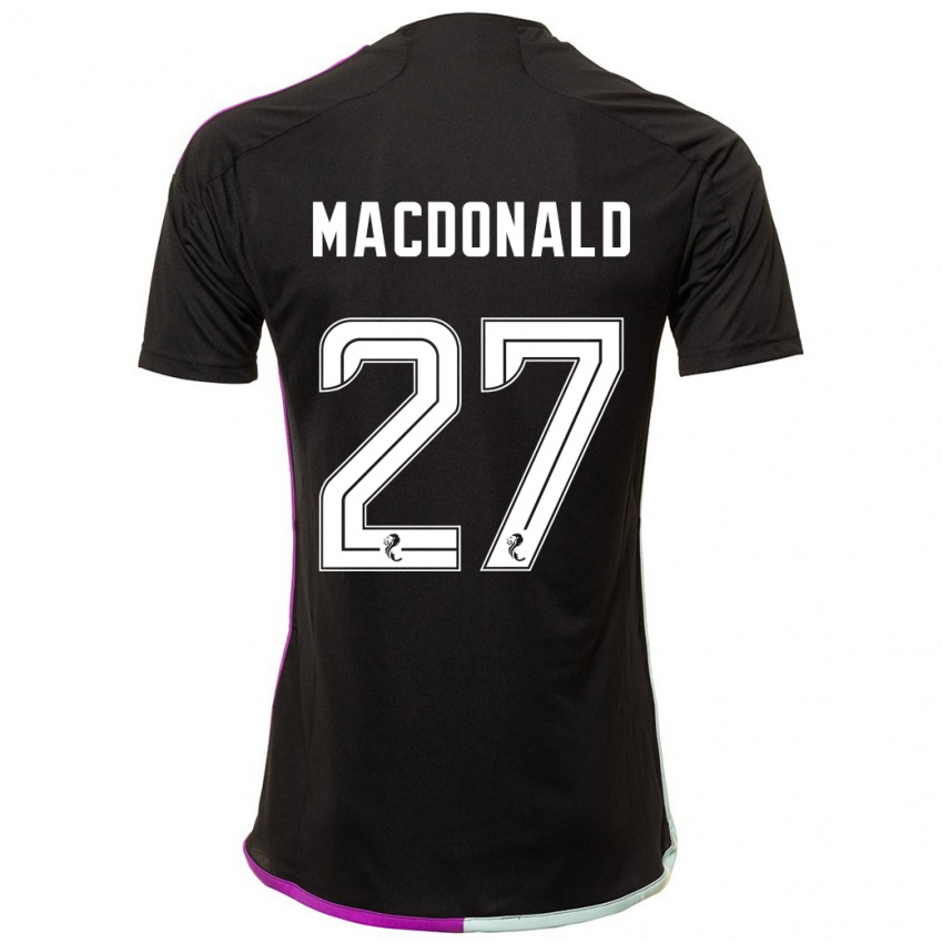 Dzieci Angus Macdonald #27 Czarny Wyjazdowa Koszulka 2023/24 Koszulki Klubowe