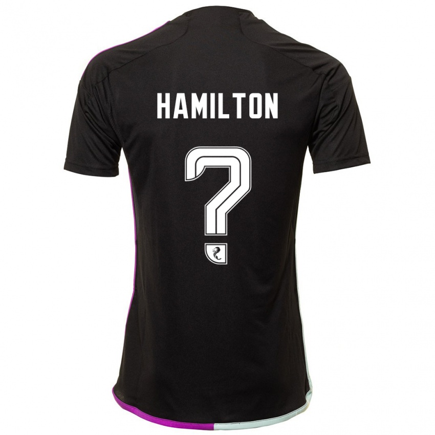 Dzieci Brendan Hamilton #0 Czarny Wyjazdowa Koszulka 2023/24 Koszulki Klubowe