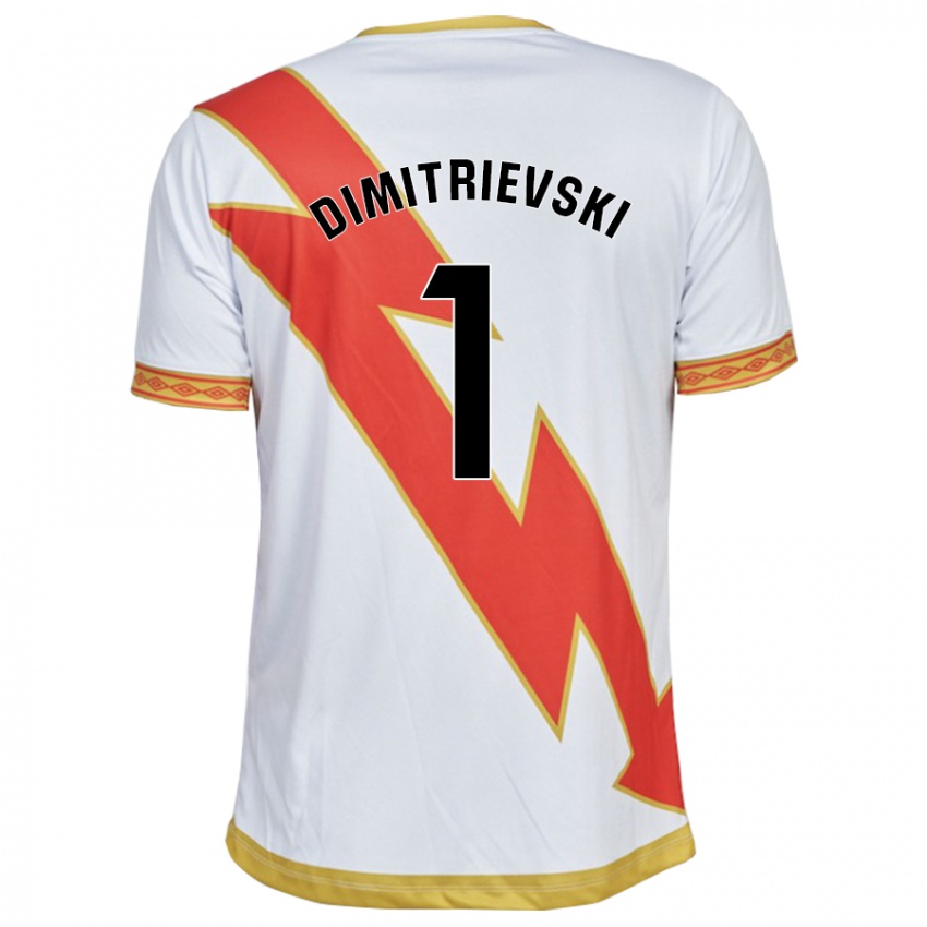 Męski Stole Dimitrievski #1 Biały Domowa Koszulka 2023/24 Koszulki Klubowe