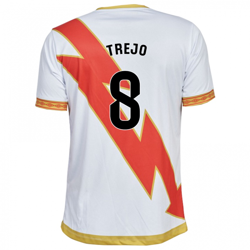 Męski Óscar Trejo #8 Biały Domowa Koszulka 2023/24 Koszulki Klubowe