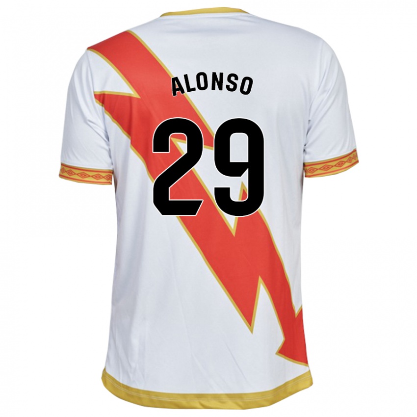 Męski Sergio Alonso #29 Biały Domowa Koszulka 2023/24 Koszulki Klubowe