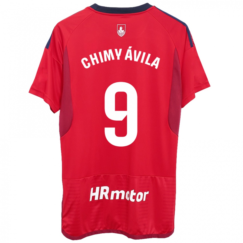 Męski Chimy Ávila #9 Czerwony Domowa Koszulka 2023/24 Koszulki Klubowe