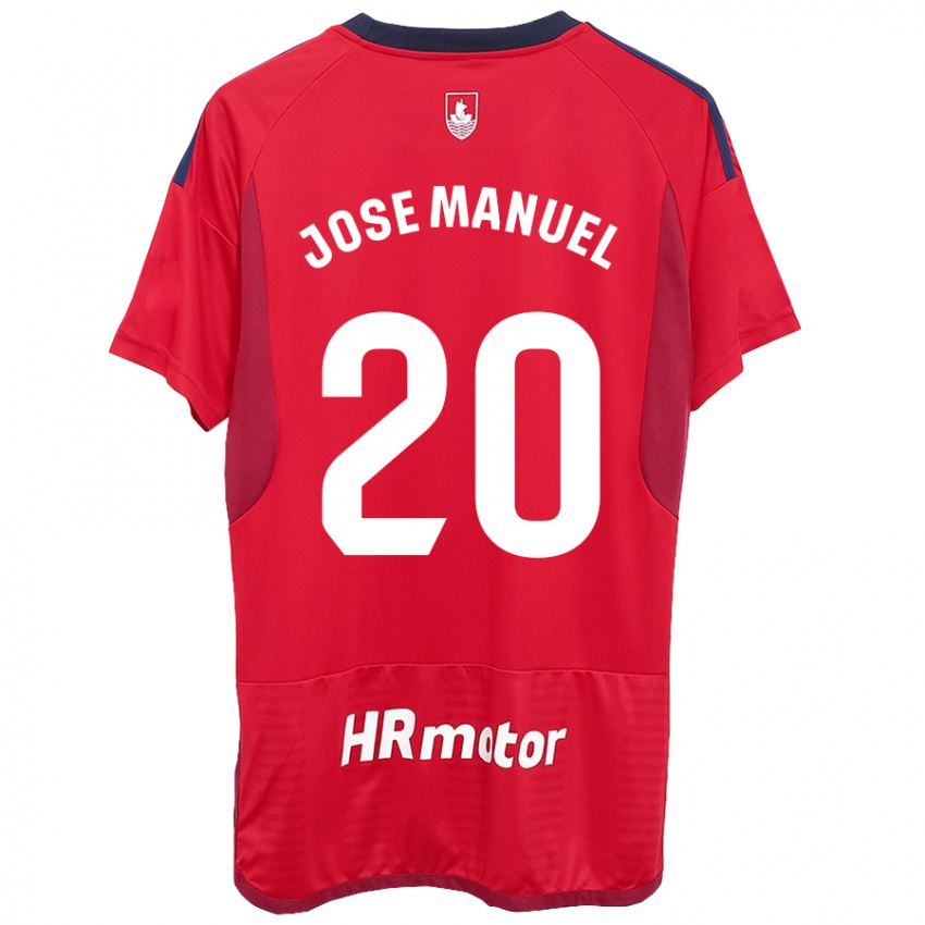 Męski José Manuel Arnáiz #20 Czerwony Domowa Koszulka 2023/24 Koszulki Klubowe