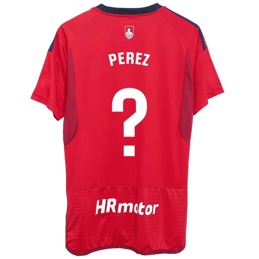 Męski Bruno Perez #0 Czerwony Domowa Koszulka 2023/24 Koszulki Klubowe