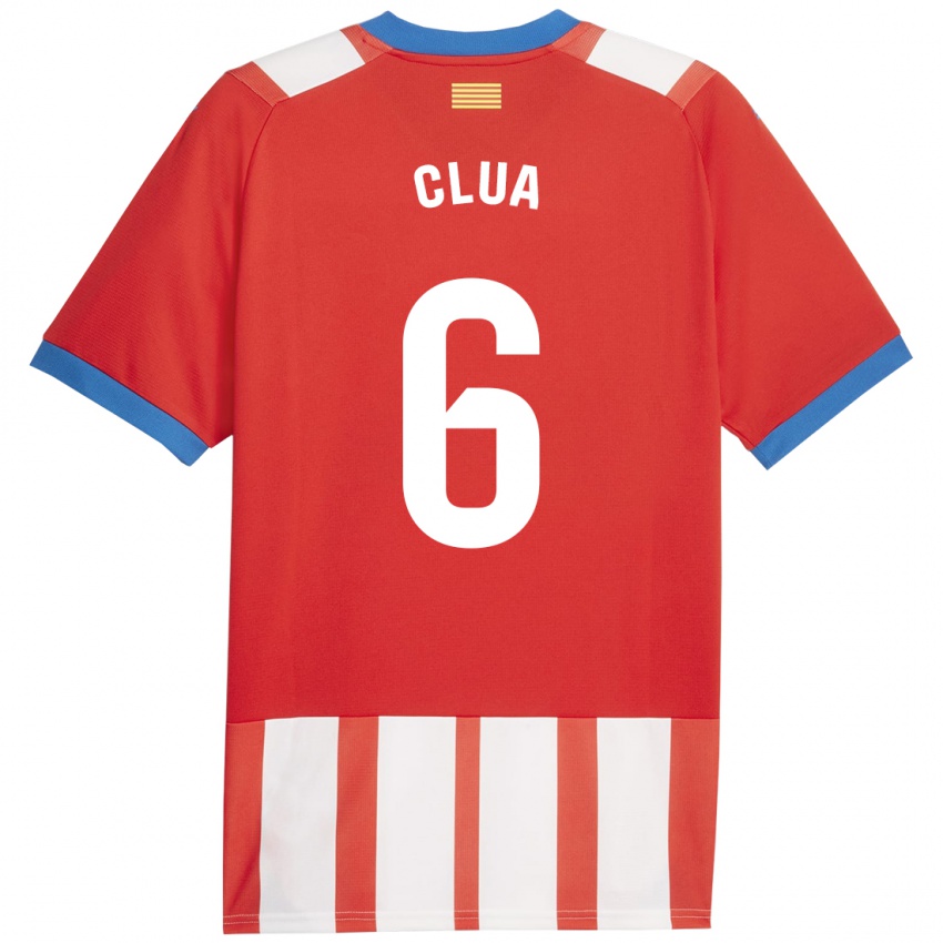 Męski Silvi Clua #6 Czerwony Biały Domowa Koszulka 2023/24 Koszulki Klubowe