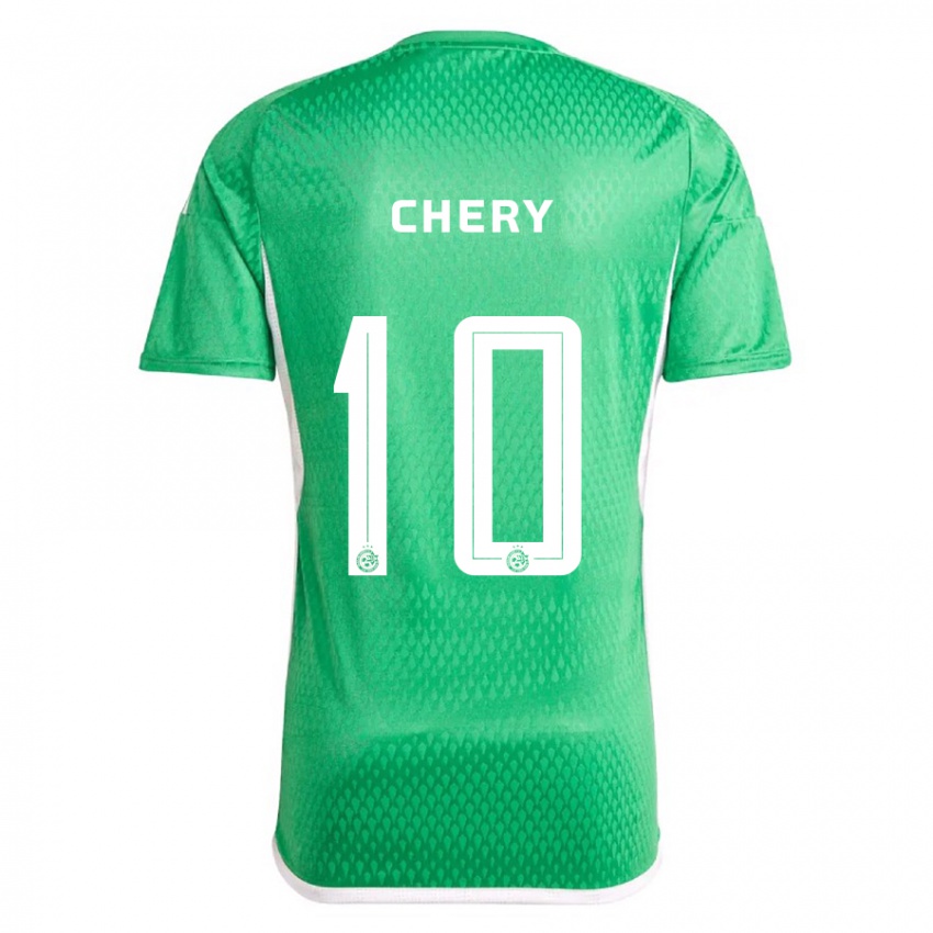 Męski Tjaronn Chery #10 Biało Niebieski Domowa Koszulka 2023/24 Koszulki Klubowe