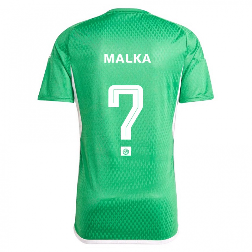 Męski Yaheli Malka #0 Biało Niebieski Domowa Koszulka 2023/24 Koszulki Klubowe