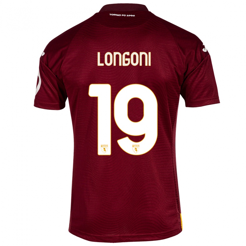 Męski Marco Longoni #19 Ciemno Czerwony Domowa Koszulka 2023/24 Koszulki Klubowe
