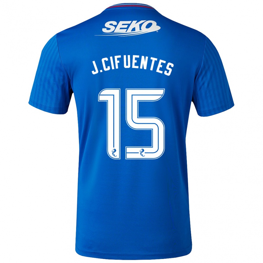 Męski José Cifuentes #15 Niebieski Domowa Koszulka 2023/24 Koszulki Klubowe