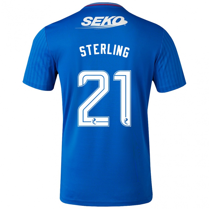 Męski Dujon Sterling #21 Niebieski Domowa Koszulka 2023/24 Koszulki Klubowe