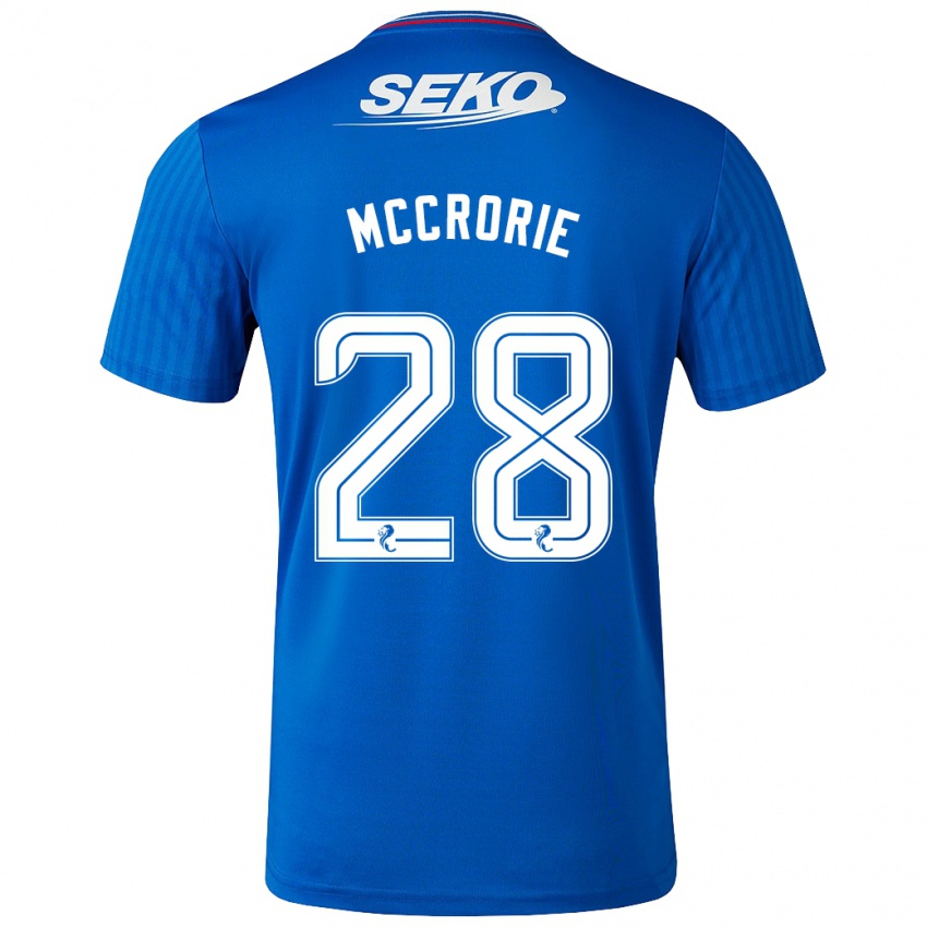 Męski Robby Mccrorie #28 Niebieski Domowa Koszulka 2023/24 Koszulki Klubowe