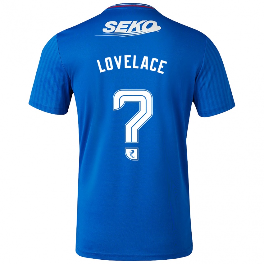 Męski Zak Lovelace #0 Niebieski Domowa Koszulka 2023/24 Koszulki Klubowe