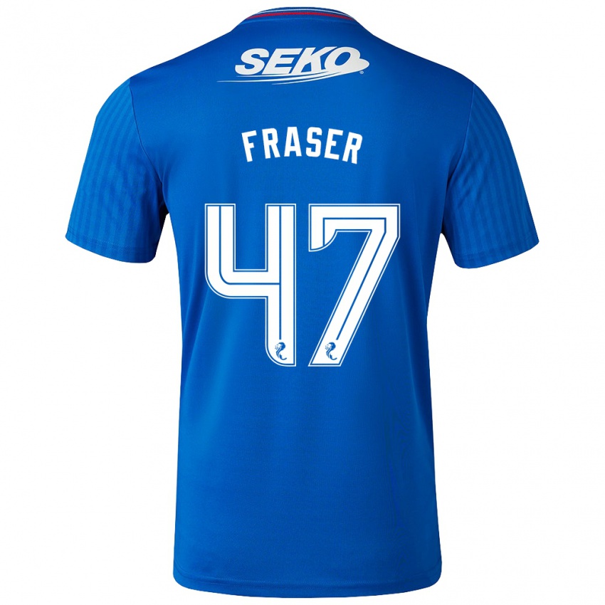 Męski Robbie Fraser #47 Niebieski Domowa Koszulka 2023/24 Koszulki Klubowe
