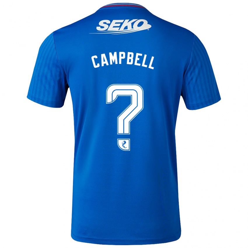 Męski Connor Campbell #0 Niebieski Domowa Koszulka 2023/24 Koszulki Klubowe
