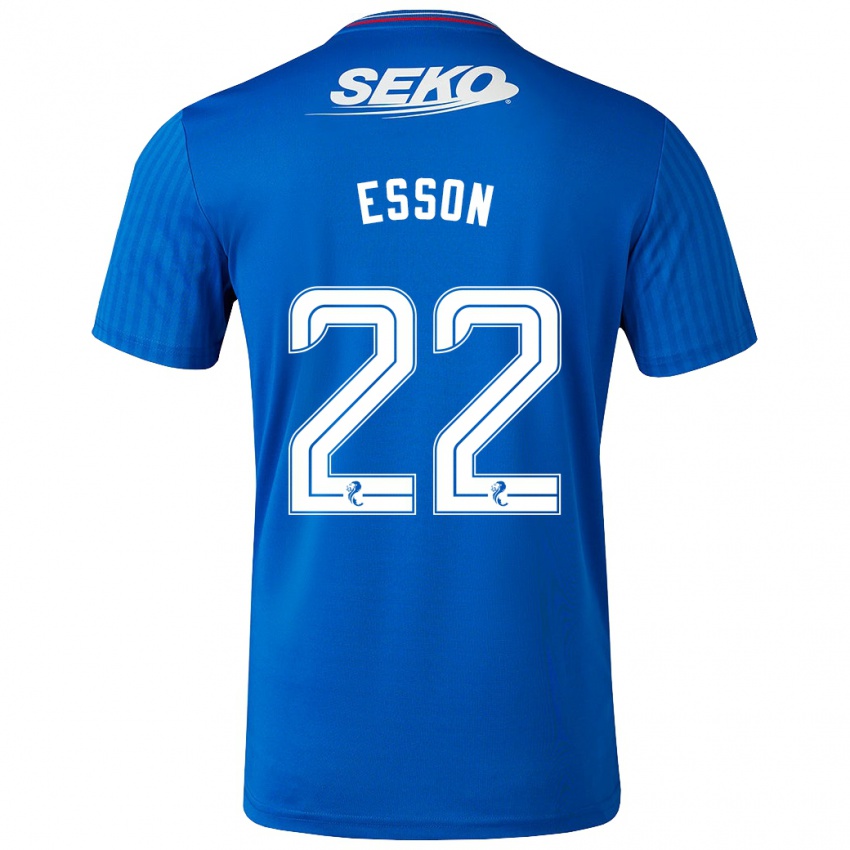 Męski Victoria Esson #22 Niebieski Domowa Koszulka 2023/24 Koszulki Klubowe