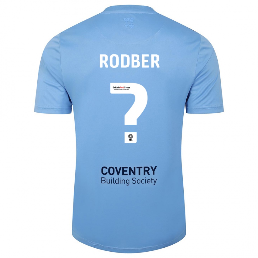 Męski Samuel Rodber #0 Niebieskie Niebo Domowa Koszulka 2023/24 Koszulki Klubowe