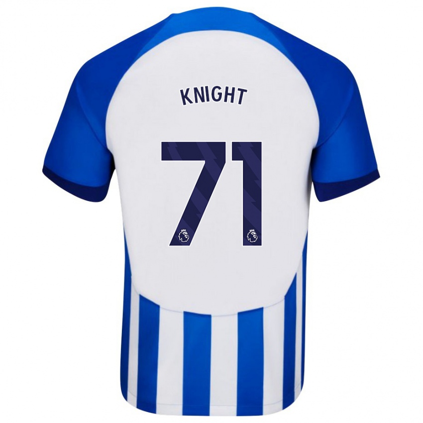 Męski Joe Knight #71 Niebieski Domowa Koszulka 2023/24 Koszulki Klubowe