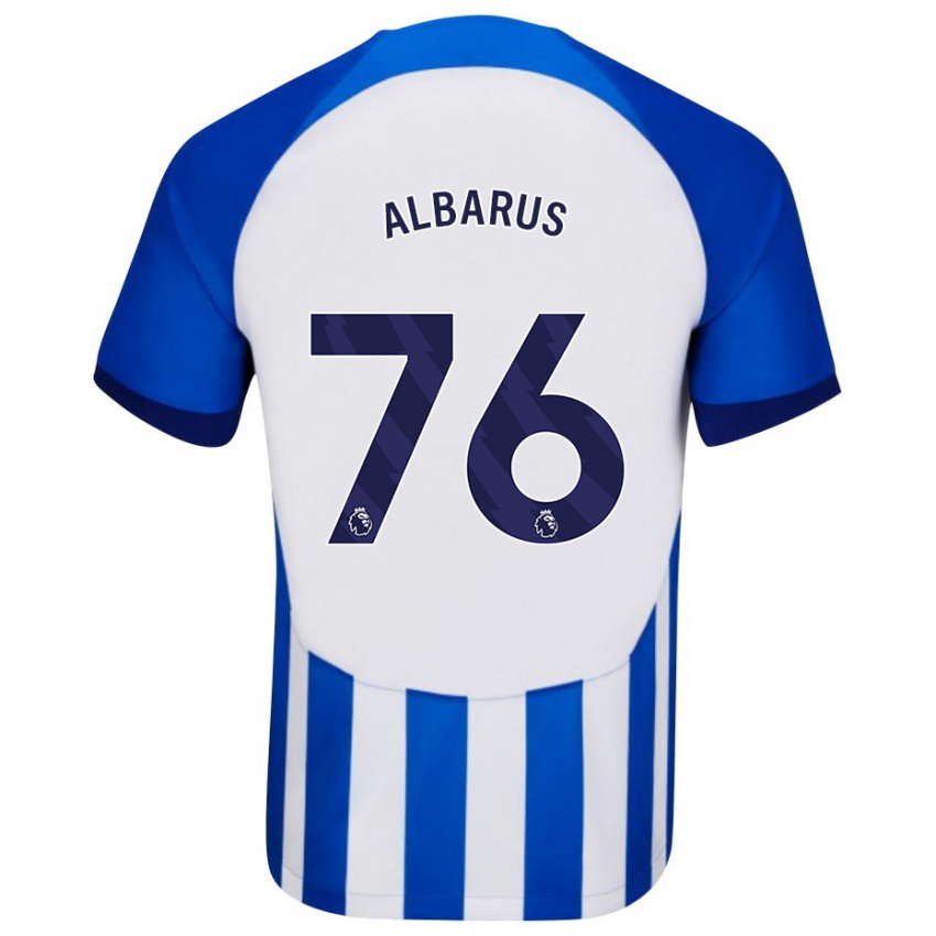 Męski Zane Albarus #76 Niebieski Domowa Koszulka 2023/24 Koszulki Klubowe