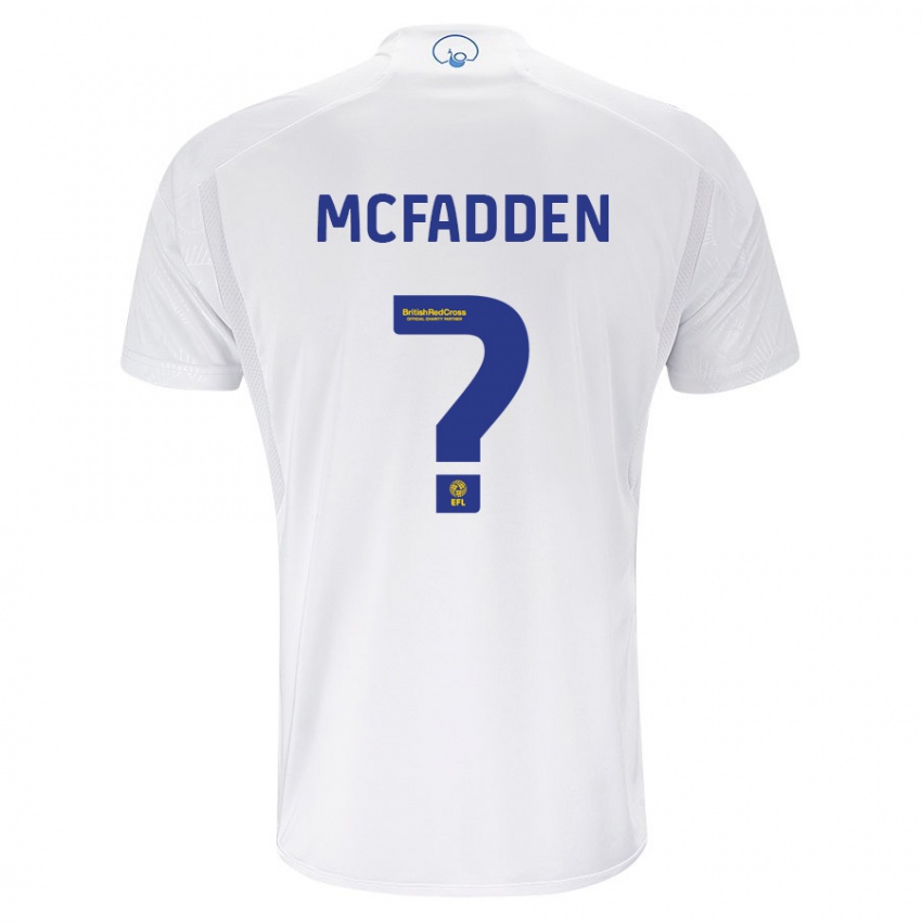 Męski Max Mcfadden #0 Biały Domowa Koszulka 2023/24 Koszulki Klubowe