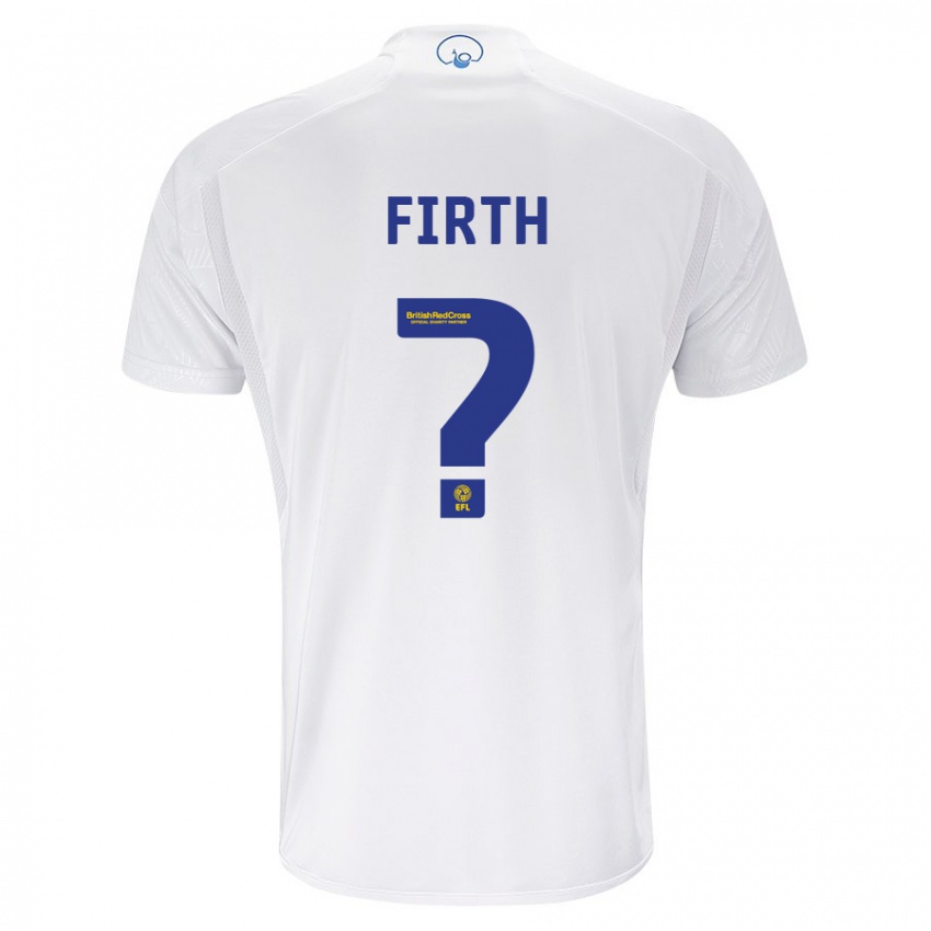 Męski Will Firth #0 Biały Domowa Koszulka 2023/24 Koszulki Klubowe