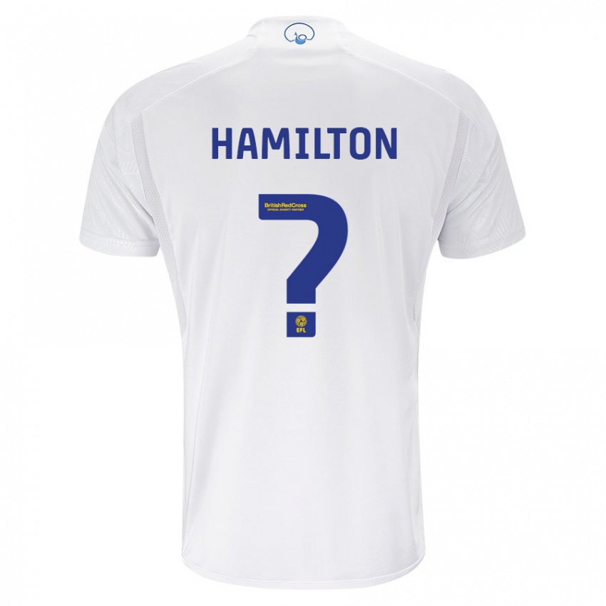 Męski Joshua Hamilton #0 Biały Domowa Koszulka 2023/24 Koszulki Klubowe