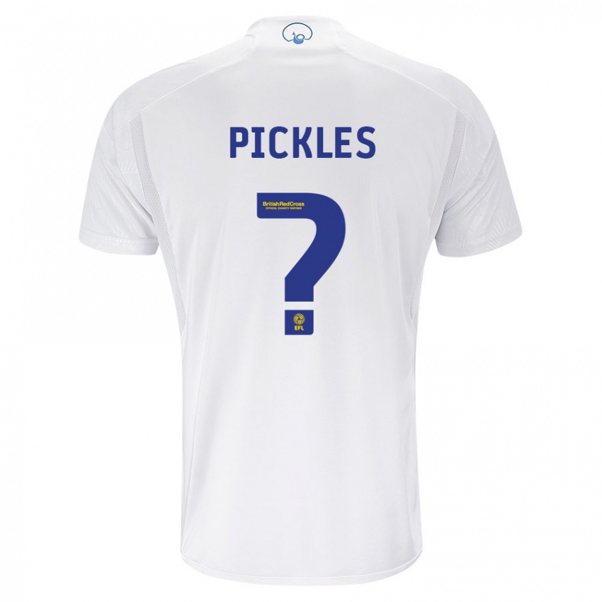 Męski Ollie Pickles #0 Biały Domowa Koszulka 2023/24 Koszulki Klubowe