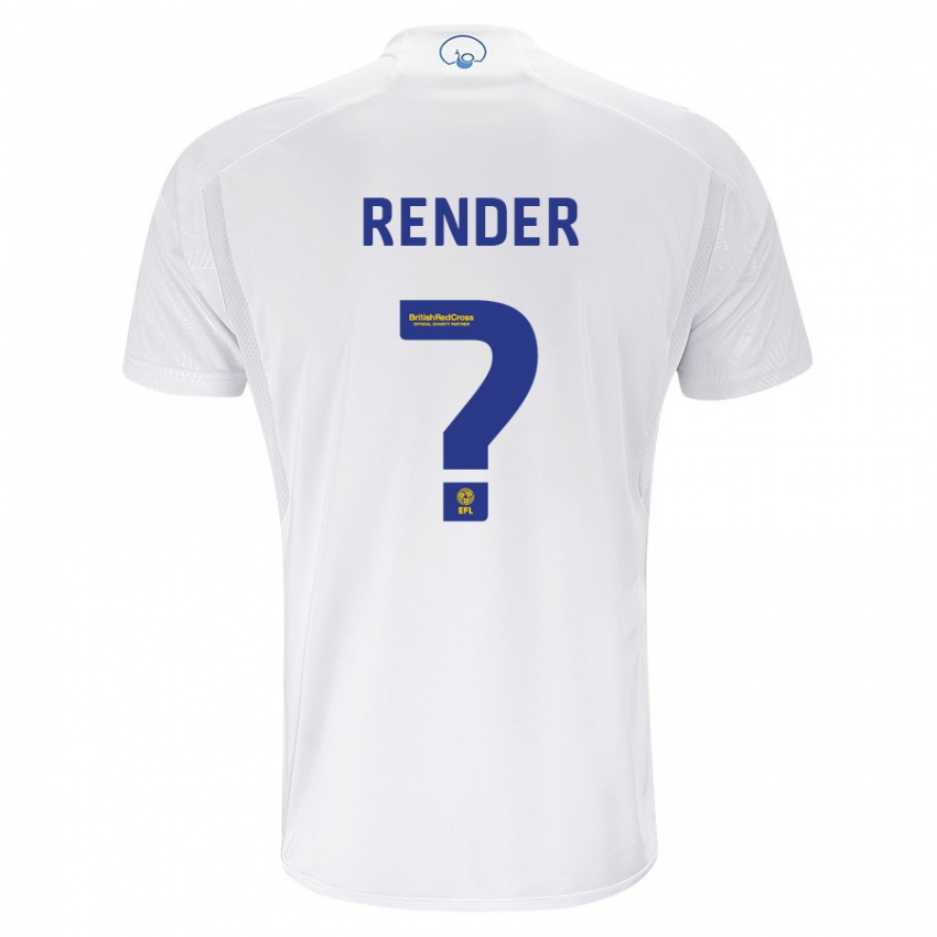 Męski Jacob Render #0 Biały Domowa Koszulka 2023/24 Koszulki Klubowe