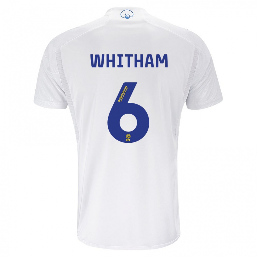 Męski Danielle Whitham #6 Biały Domowa Koszulka 2023/24 Koszulki Klubowe