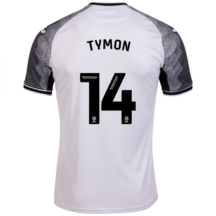 Męski Josh Tymon #14 Biały Domowa Koszulka 2023/24 Koszulki Klubowe