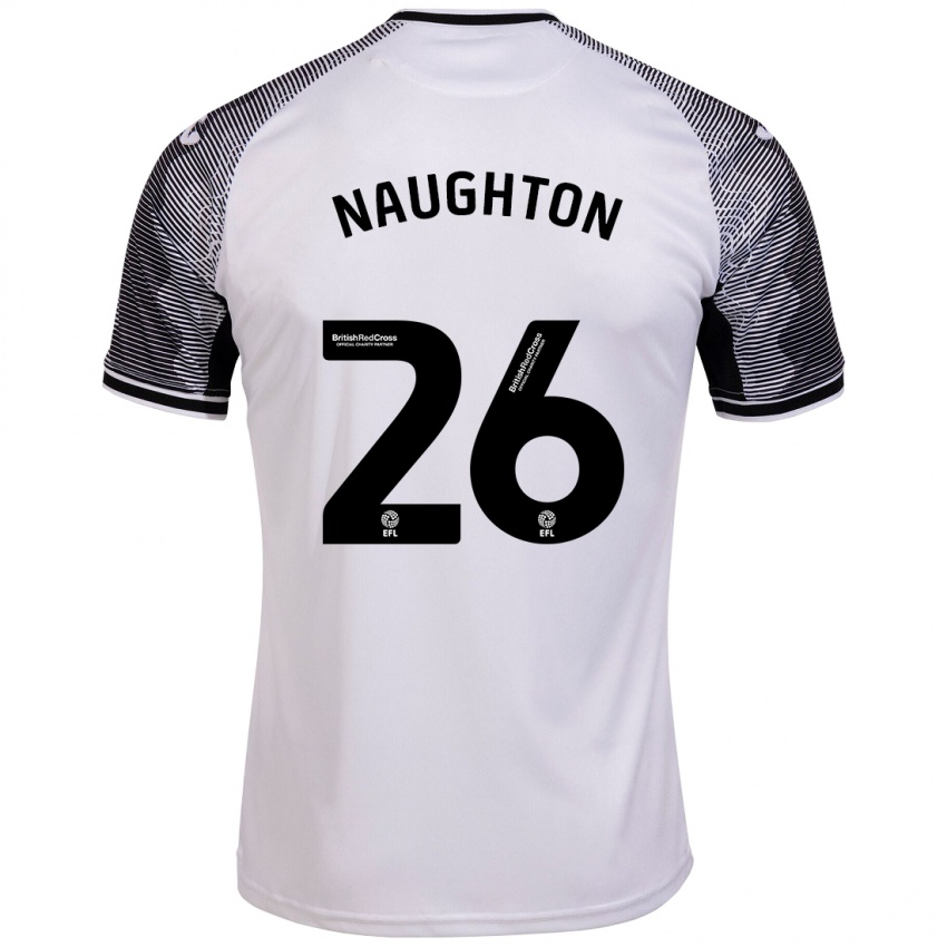 Męski Kyle Naughton #26 Biały Domowa Koszulka 2023/24 Koszulki Klubowe
