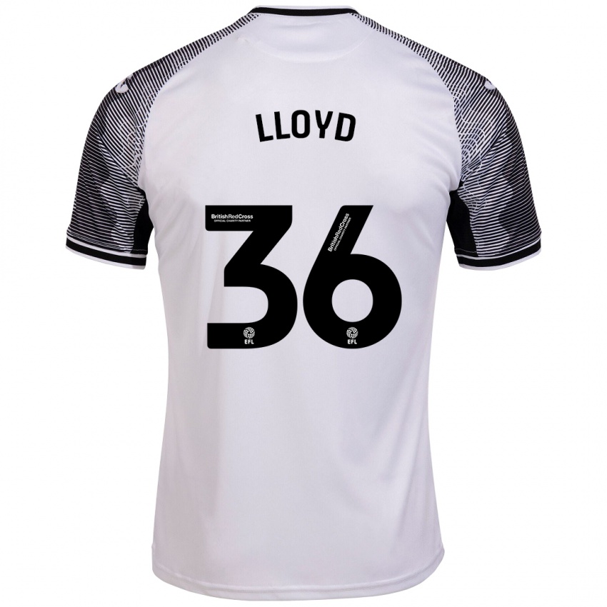 Męski Ben Lloyd #36 Biały Domowa Koszulka 2023/24 Koszulki Klubowe