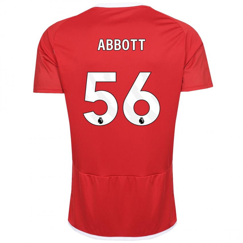 Męski Zach Abbott #56 Czerwony Domowa Koszulka 2023/24 Koszulki Klubowe