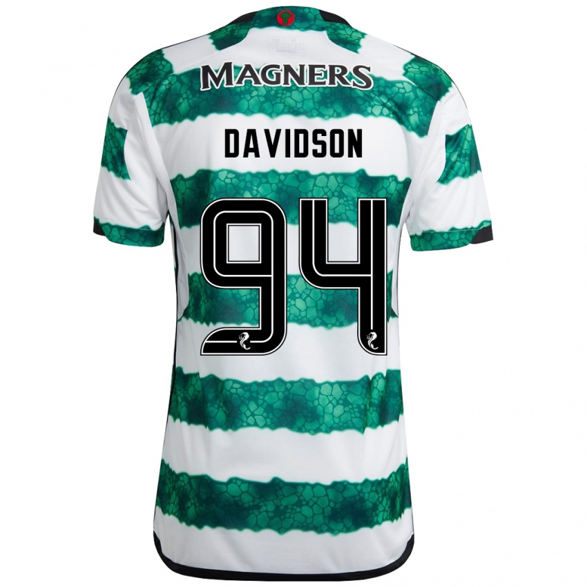Męski Bruno Davidson #94 Zielony Domowa Koszulka 2023/24 Koszulki Klubowe