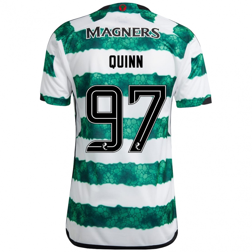 Męski Ben Quinn #97 Zielony Domowa Koszulka 2023/24 Koszulki Klubowe