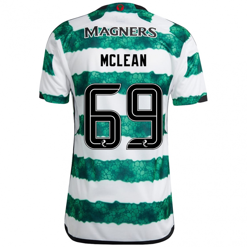 Męski Kai Mclean #69 Zielony Domowa Koszulka 2023/24 Koszulki Klubowe