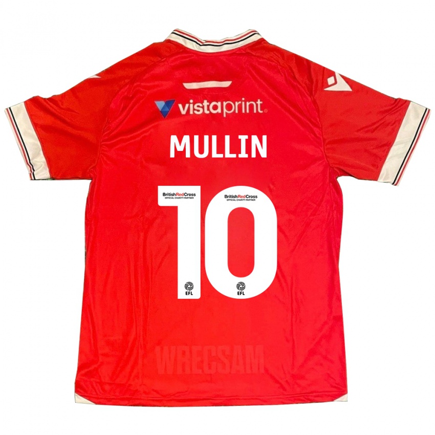Męski Paul Mullin #10 Czerwony Domowa Koszulka 2023/24 Koszulki Klubowe