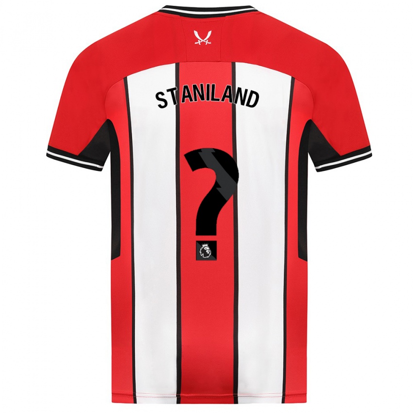 Męski Charlie Staniland #0 Czerwony Domowa Koszulka 2023/24 Koszulki Klubowe