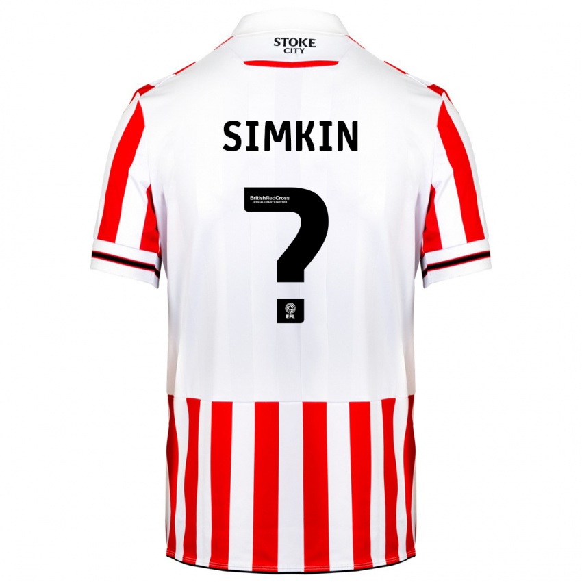 Męski Tommy Simkin #0 Czerwony Biały Domowa Koszulka 2023/24 Koszulki Klubowe