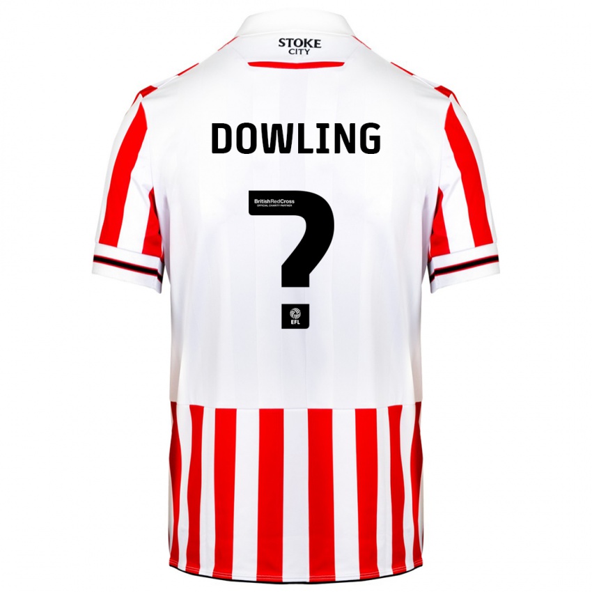 Męski Will Dowling #0 Czerwony Biały Domowa Koszulka 2023/24 Koszulki Klubowe