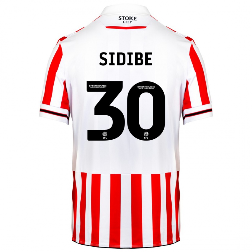 Męski Souleymane Sidibe #30 Czerwony Biały Domowa Koszulka 2023/24 Koszulki Klubowe