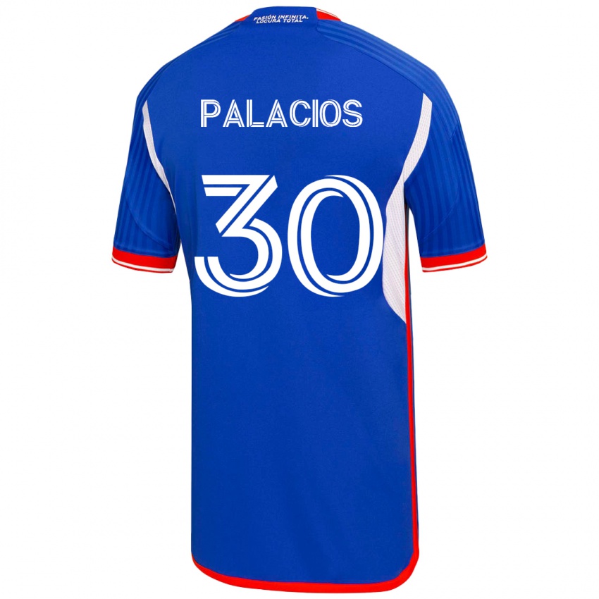 Męski Cristian Palacios #30 Niebieski Domowa Koszulka 2023/24 Koszulki Klubowe